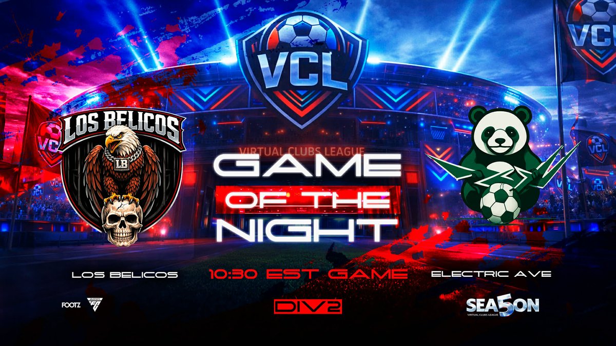 VCLNA's tweet photo. 🌟 VCL GAME OF THE NIGHT 🌟

Tonight we’ve got a heavyweight showdown ready to shake the standings 💥

Big plays.
Big moments.

Who’s stepping up under the lights? 👀

Tune in &amp; show your support!
#VCL #BattleOnIce https://t.co/sUwAxW9G4S
