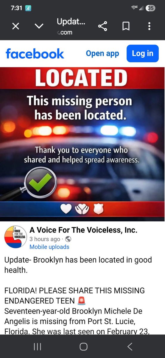 Brooklyn has been located.  Thank you everyone who helped spread the word.