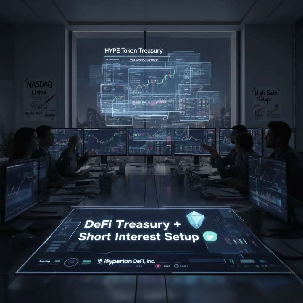 JTE_ThetaCo's tweet image. 🚀 $HYPD – DeFi Treasury + Short Interest Setup 📊

Hyperion DeFi, Inc. is a NASDAQ listed company building a strategic HYPE token treasury, offering public-market exposure to the Hyperliquid DeFi ecosystem ! No wallets or on chain trading required.

The company has been actively