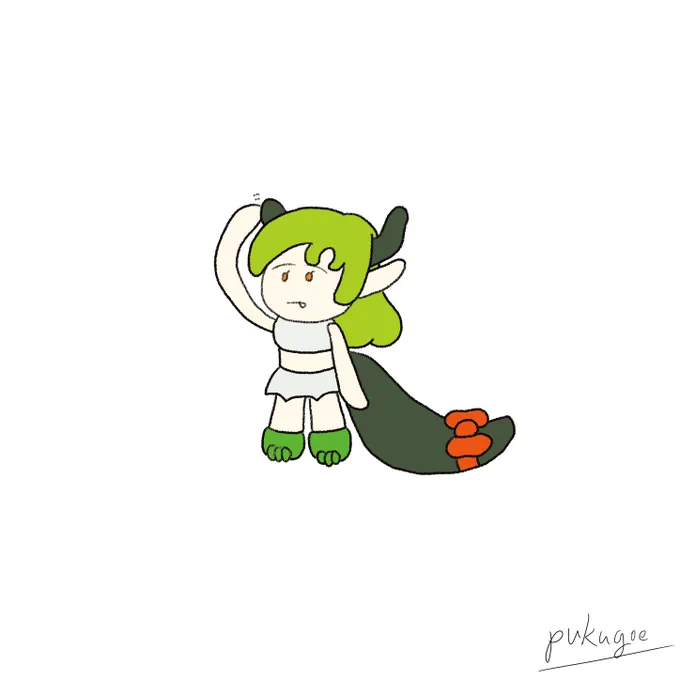 本日の30分集中描き(-20分( ツノいじり