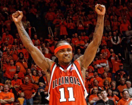 Recru1t1ng_Guru's tweet photo. 20 years ago — The two winningest players in Illinois basketball history played their final home game, a 71-59 win over #20 Iowa

1️⃣1️⃣4️⃣ wins
✊ @deebrown11 
✊ James Augustine

#illini https://t.co/9AKYffNeR3