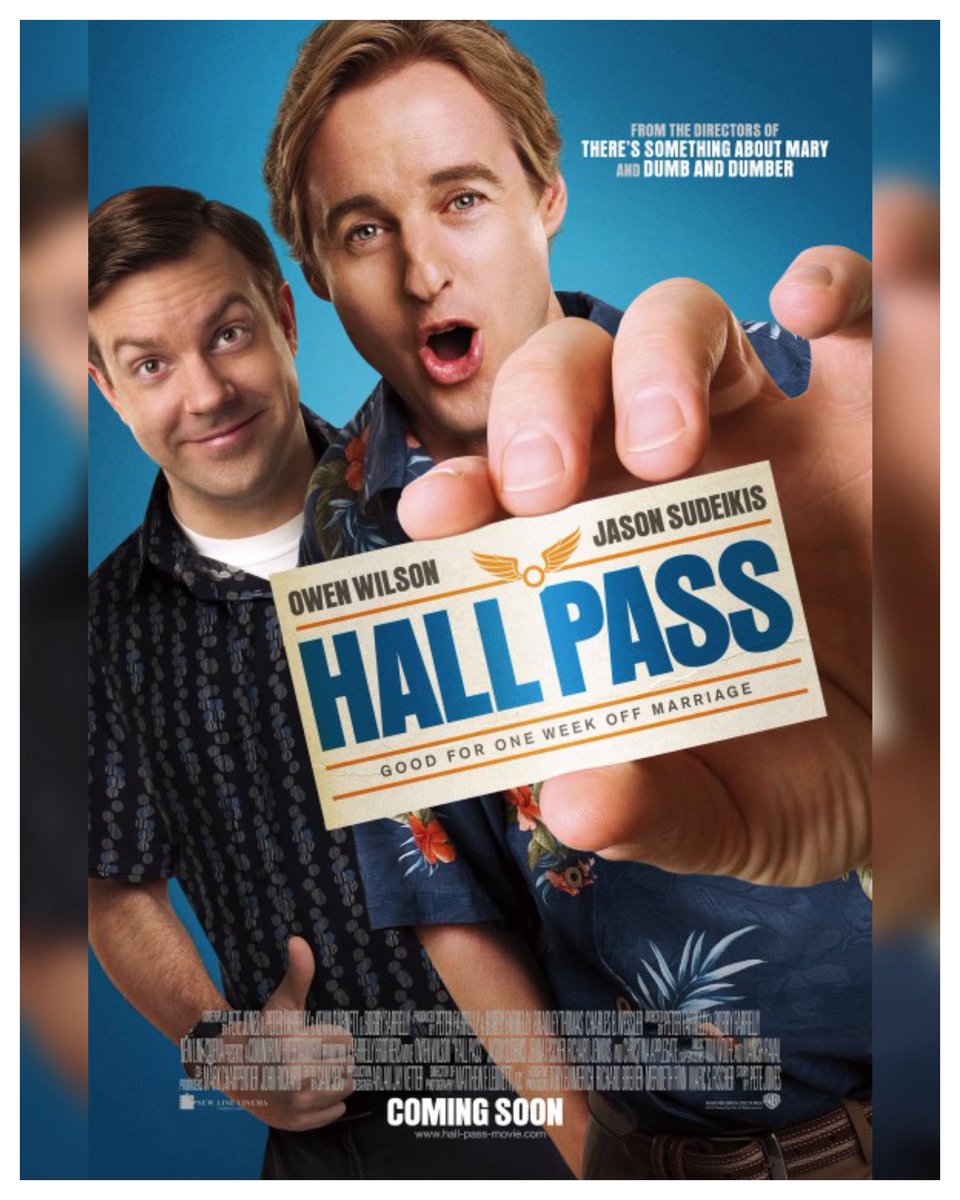 WreckLeaguePod's tweet photo. 15 Years #HallPass Starring: #OwenWilson #JasonSudeikis #JennaFischer #ChristinaApplegate #JoyBehar #NickyWhelan #BruceThomas #AlexandraDaddario #AlyssaMilano #DerekWaters #KristinCarey #TylerHoechlin #StephenMerchant #JBSmoove Directed By: #TheFarrellyBros.
#WreckLeaguePodcast https://t.co/sAvKAqe4JO