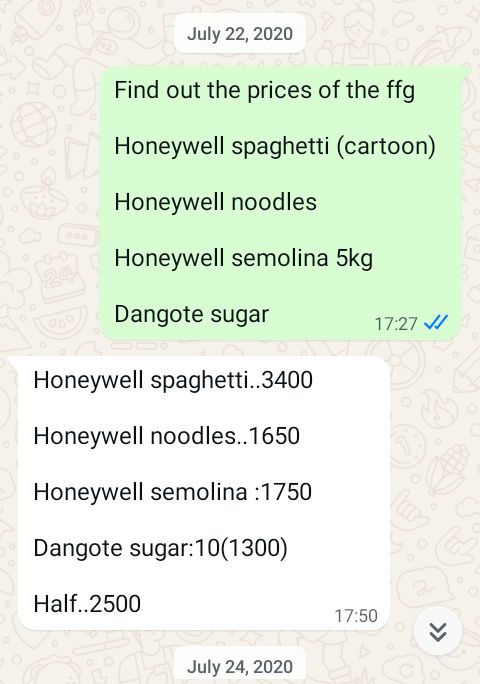 segeoncom's tweet photo. @DanielRegha Flashback to July 2020: We were five years into 'Sai Baba’s' term and thought we had seen it all. But look at the prices we had then:

Honeywell Spaghetti (Carton): ₦3,400

Honeywell Noodles (Carton): ₦1,650

Honeywell Semolina (5kg): ₦1,750

Dangote Sugar (250g x 10): ₦1,300 https://t.co/lkD1dfj8Pn
