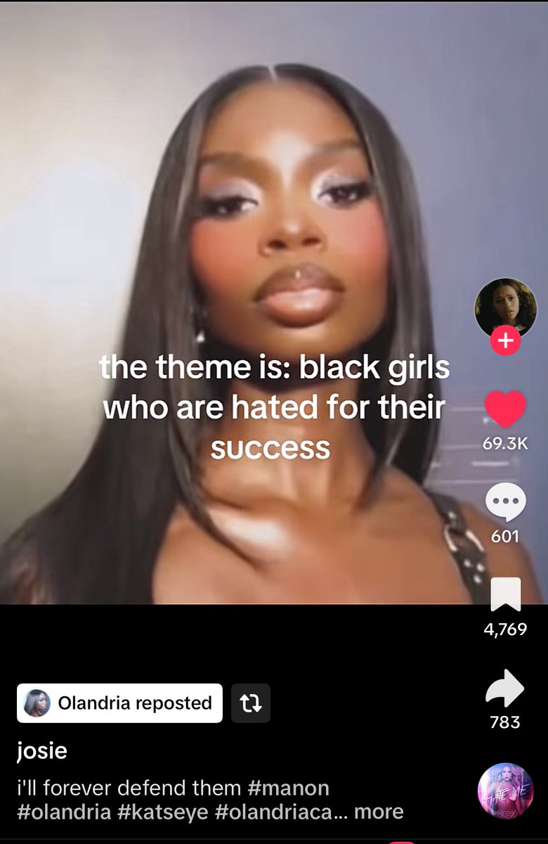 queensee3's tweet photo. Olandria reposting this TikTok is sooo 🥺🥺. I need Manon and Ola protected at all costs 

KATSEYE IS SIX.
#WEWANTMANON 
#groupproject https://t.co/YPMi05xC9K