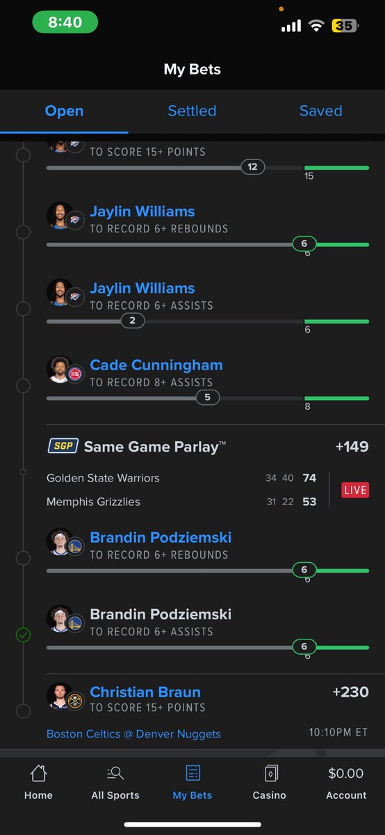 rj_rjc's tweet photo. @stimsimm I was loving this. I parlayed them all. Let’s go. 🤞 https://t.co/rgnB5cSMBb