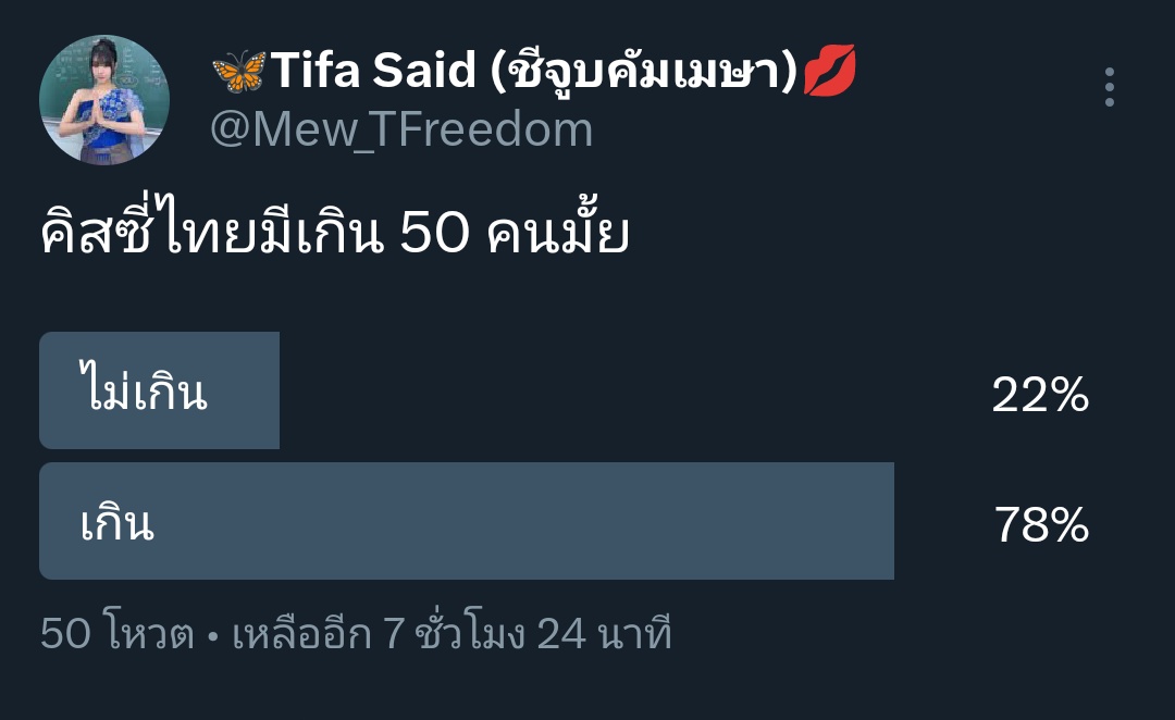 อืม คนโหวต 50 คน