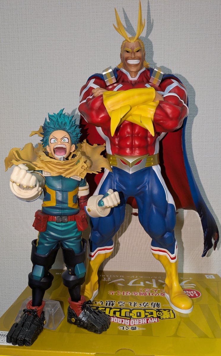 一番くじオールマイトシルバーエイジ開封する。デカい奴は飾る所困る