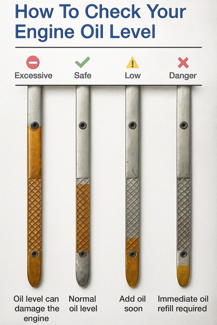 earnknowledgee's tweet photo. How to check your engine oil level https://t.co/oPacNoL7cx