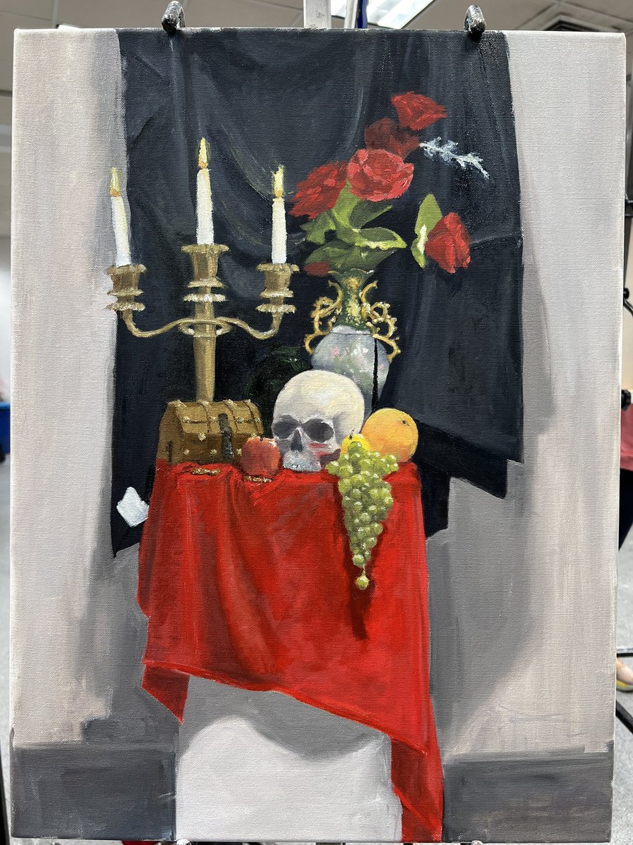 Riipplesplash's tweet photo. Still life for painting class :3 https://t.co/n290PvnOhF