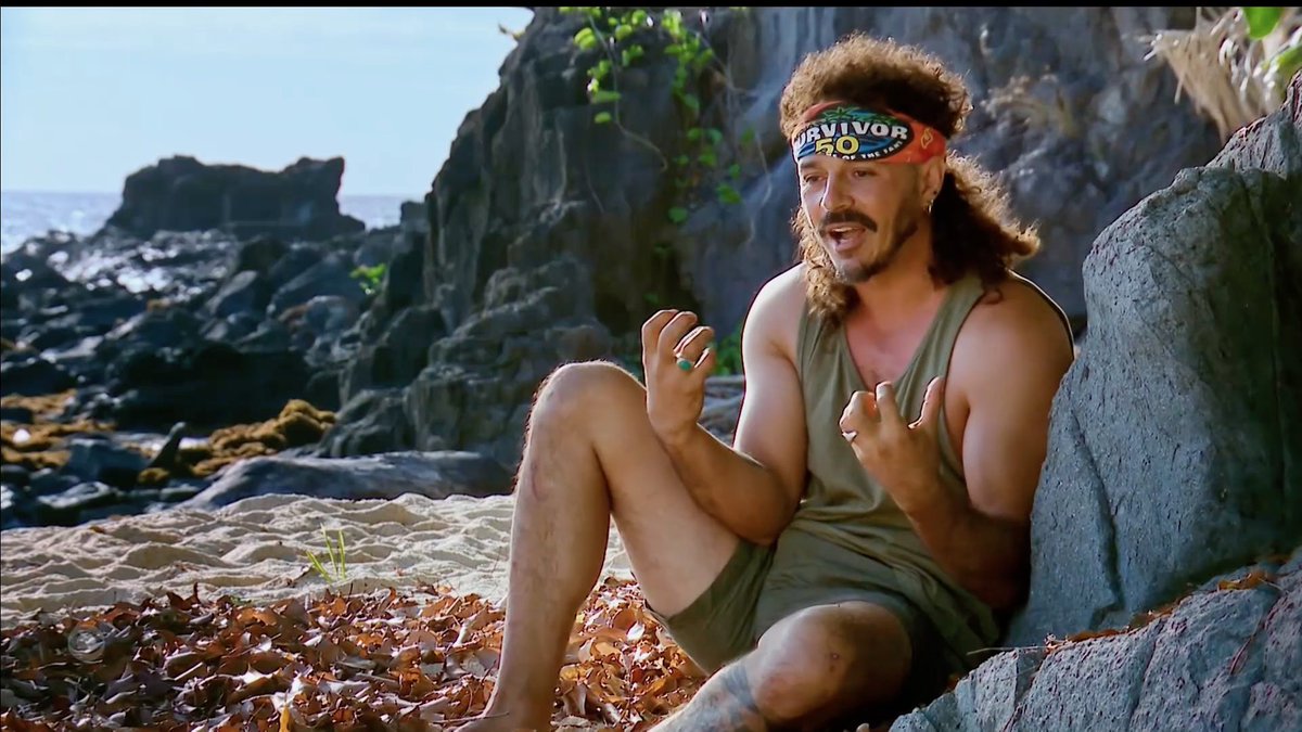 suRYvor's tweet photo. I know the comparison was already made preseason but holy shit this Shambo haircut on Ozzy is unacceptable 😭 #Survivor #Survivor50 https://t.co/G43tAtgzSi