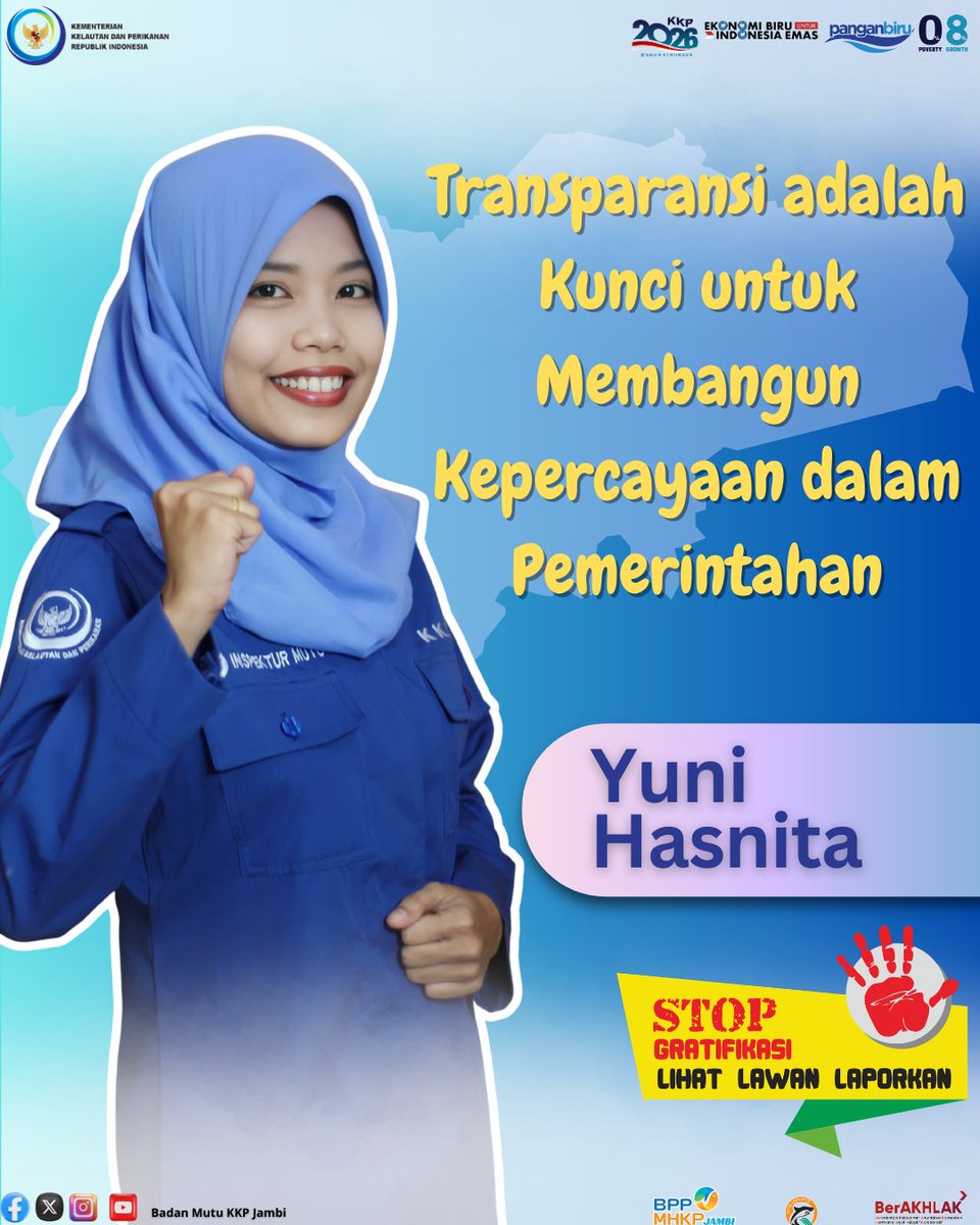 BPPMHKPJambi's tweet photo. #SahabatBahari
Transparansi bukan sekadar slogan, tapi komitmen.
Integritas bukan pilihan, tapi kewajiban.
Pemerintahan yang kuat lahir dari kepercayaan publik yang dijaga dengan keterbukaan, kejujuran, dan tanggung jawab
#BPPMHKP
#KKP
#Ekonomibiru
#KKPBeyond
#sahabatbahari https://t.co/RsCqqtjDGt