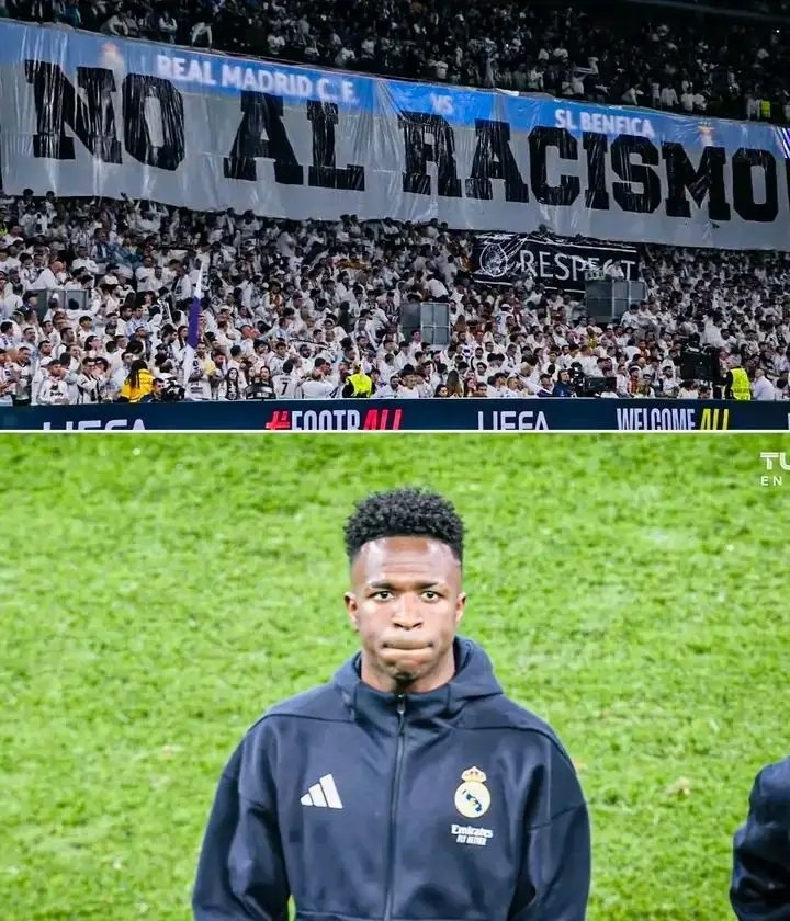 PapaabdouC's tweet photo. Non au racisme ❌!!! Halla Madrid y nada màs ⚽️ https://t.co/CVyh8WvIBC