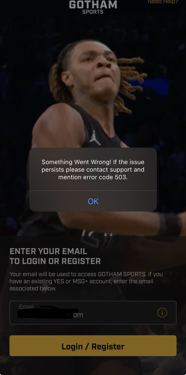 acupohjoe's tweet photo. Gotham Sports: “We fixed the app but you can’t sign in to use it” https://t.co/QEqBbw8HCK