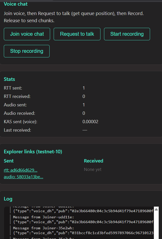 KodinglsFun's tweet photo. I've made several optimizations to @kaspa_kinesis, but I'm not sure how the hackathon works so I'ma wait pushing them, but I'm also exploring voice chat, because gamers need comms.

The walkie-talkie method wont be needed for long as either 1. DAGKnight or 2. I optimize https://t.co/UbsNU0wVVU