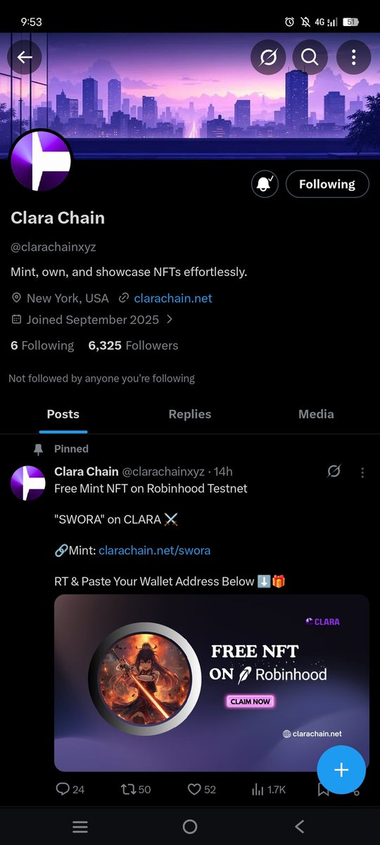 Clicked_20's tweet photo. @clarachainxyz Sol: 9PD97KVtTdP6eyyFkE95JxeVEMMyJBt6W33hL9eKb6NK https://t.co/YzpQxv4vrQ