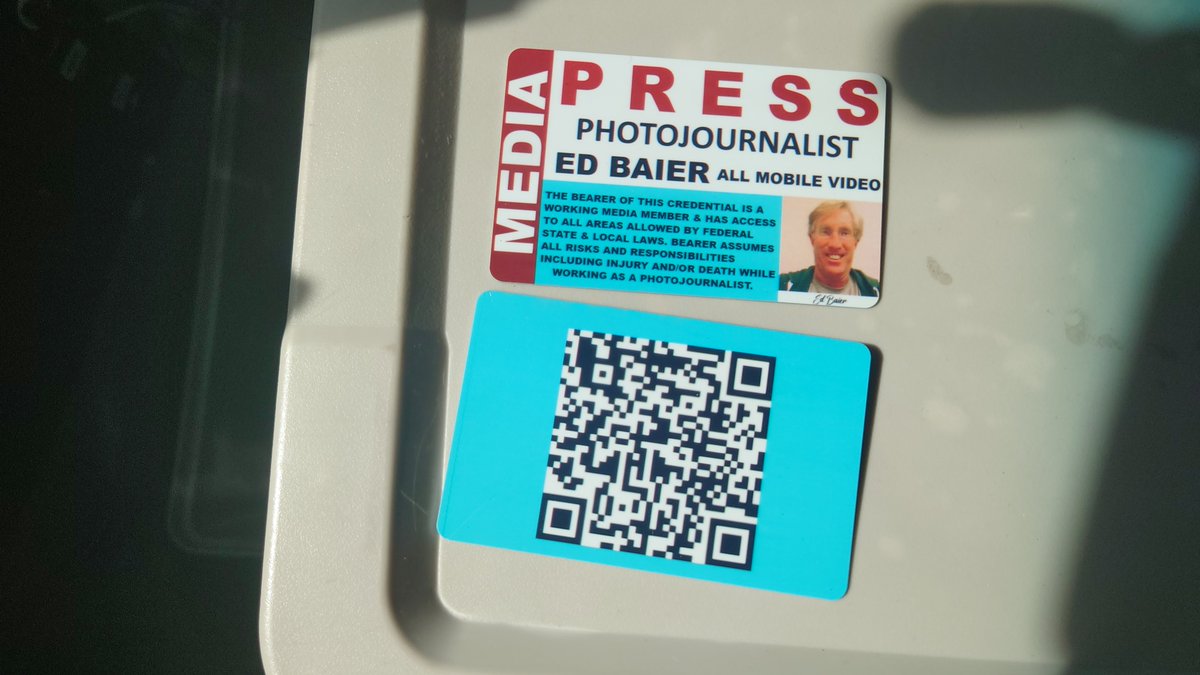 beachshoot's tweet photo. @daylightsdnews Been using these for 15 years, minus the QR Code, all over the country with no problem. We sued in the past to get SDPD to stop issuing press passes. We lost many battles but now we won the war. DM me on X. https://t.co/qKY3AvlKtA