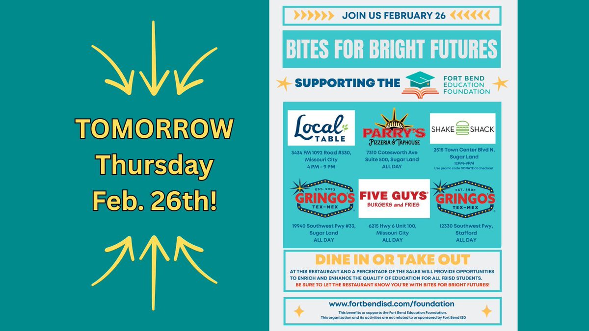 Fort Bend Education Foundation tweet media