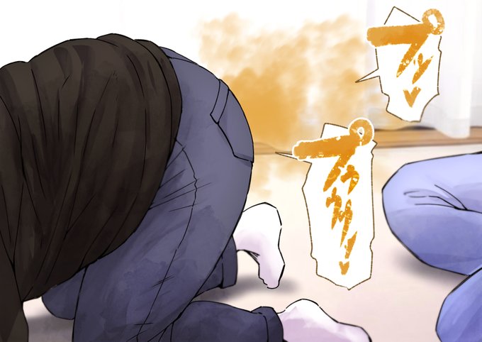 シチュが刺さりすぎた例のやつをモチーフに描き起こしてしまった
#おならフェチ 