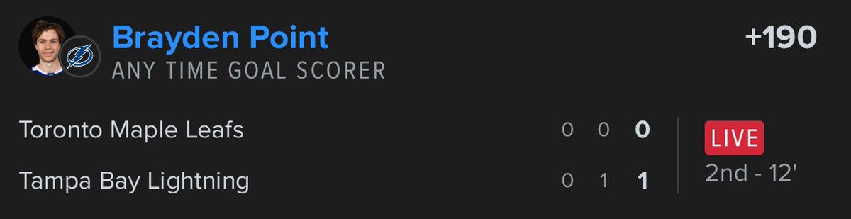 BRAYDEN POINT LFG 😈✅

NHL Back Baby 😮‍💨

<a href="/SYNNER_CITY/">SYNNERS</a> <a href="/SynBets/">SYN</a>