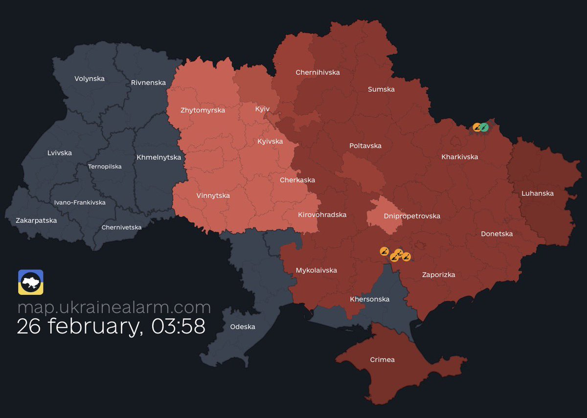 In Kyjiw waren gerade mehrere heftige Explosionen zu hören. Russland greift neben der Hauptstadt auch Charkiw mit ballistischen Raketen an. Auch viele Angriffsdrohnen im ukrainischen Luftraum.