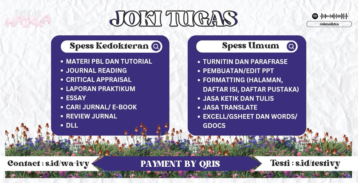 Maikka — Joki Tugas Kedokteran tweet media