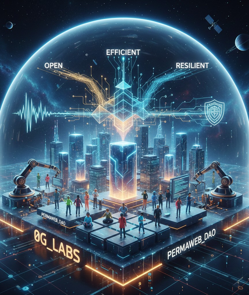 GM, X family,,

The future of on chain AI is open, efficient and resilient.

<a href="/0G_labs/">0G Labs (Home of Infinite AI)</a> is building the foundations for this next era.
------------------------

For developers, <a href="/Permaweb_DAO/">PermawebDAO</a> offers a robust foundation to build on.