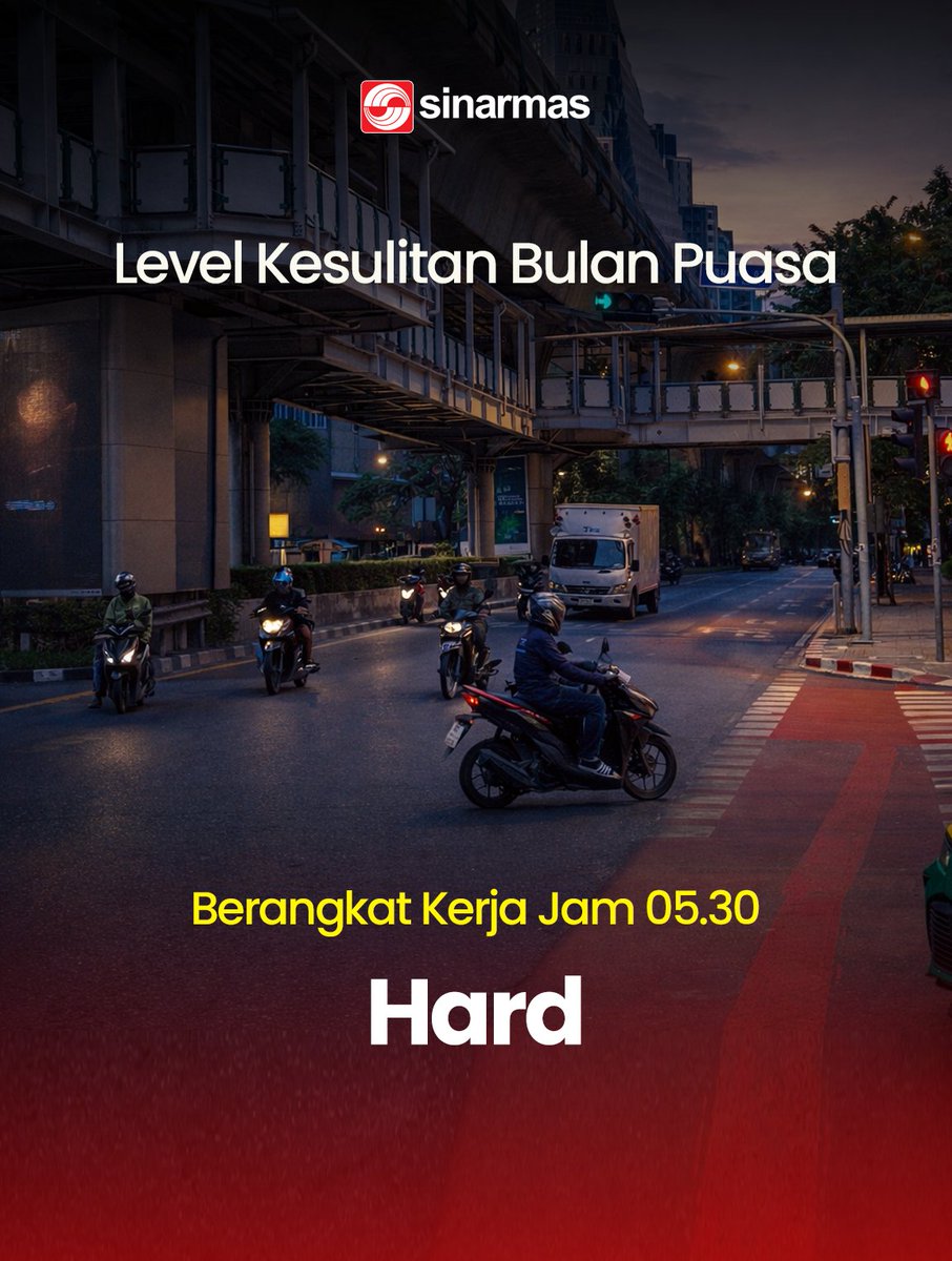 Berangkat jam 5.30 di bulan puasa jujur berat banget sih, ya.

Apa level kesulitan kamu? Yuk, curhat di kolom komentar!

#SinarMas
#MelajuBersama