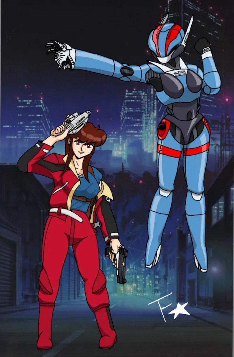 TFart51's tweet photo. Bubblegum Crisis 2032 released 39 years ago today 

this art project started on Easter of last year on my YouTube channel https://t.co/S49UQFtwft
