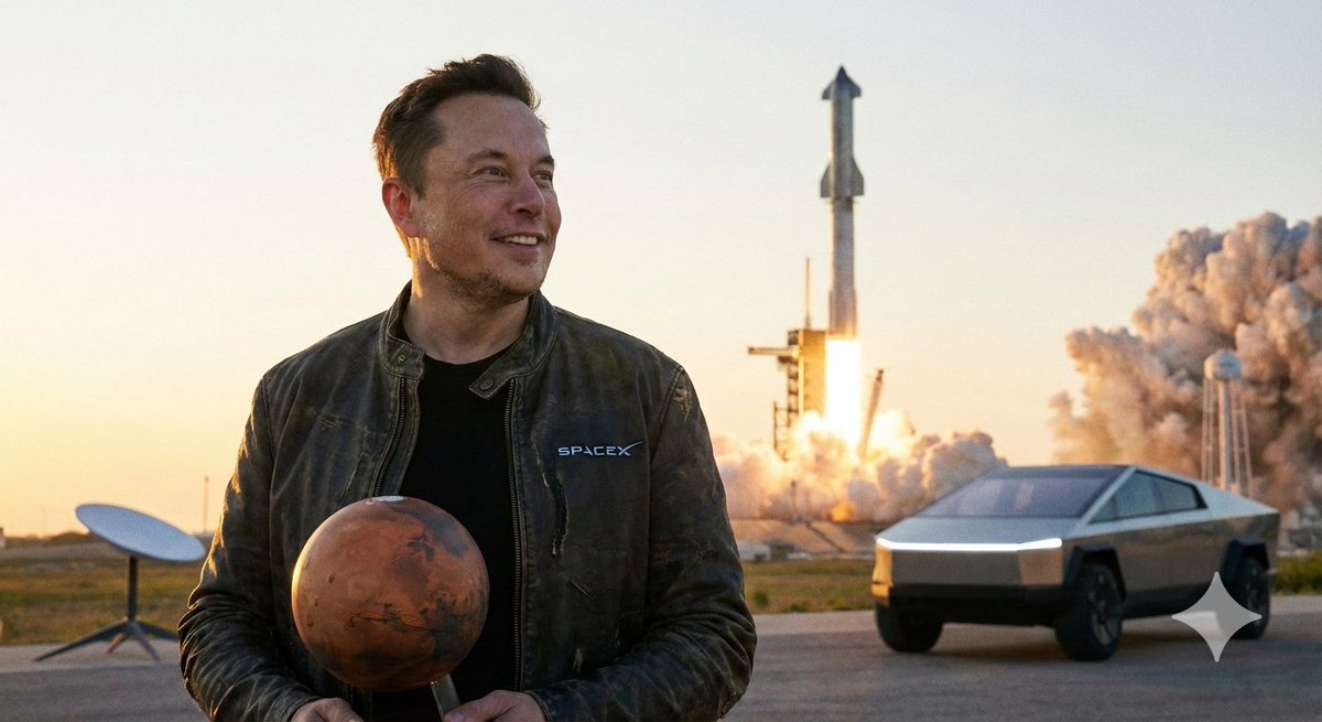 Elon Musk didn't become a successful person overnight. His success stems from his vision, courage to take risks, and persistent hard work.
• At the age of 12, he made and sold his first video game.
• I dreamed not just of doing a job but of changing the world.

Their goals