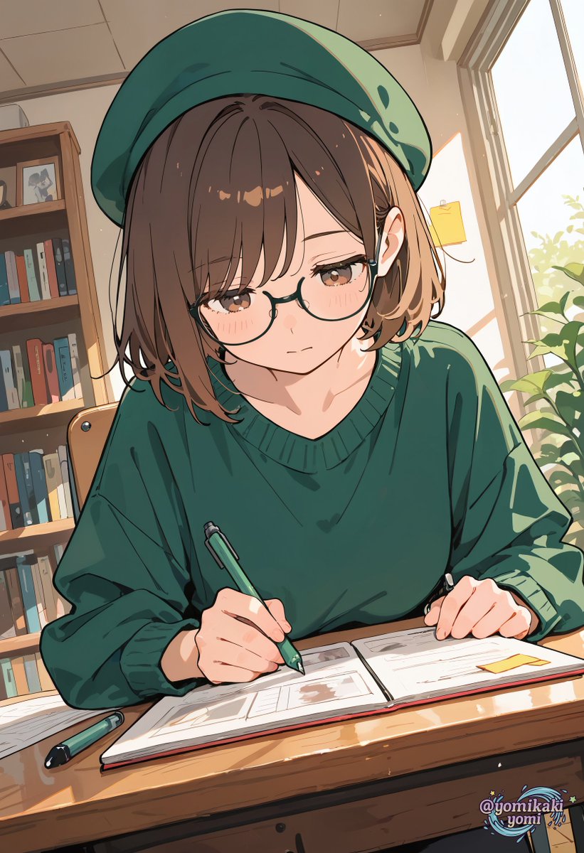 漫画のコンテ制作中・・・ テーマ「ベレー帽」 ＃pixiv ＃AIart ＃AI