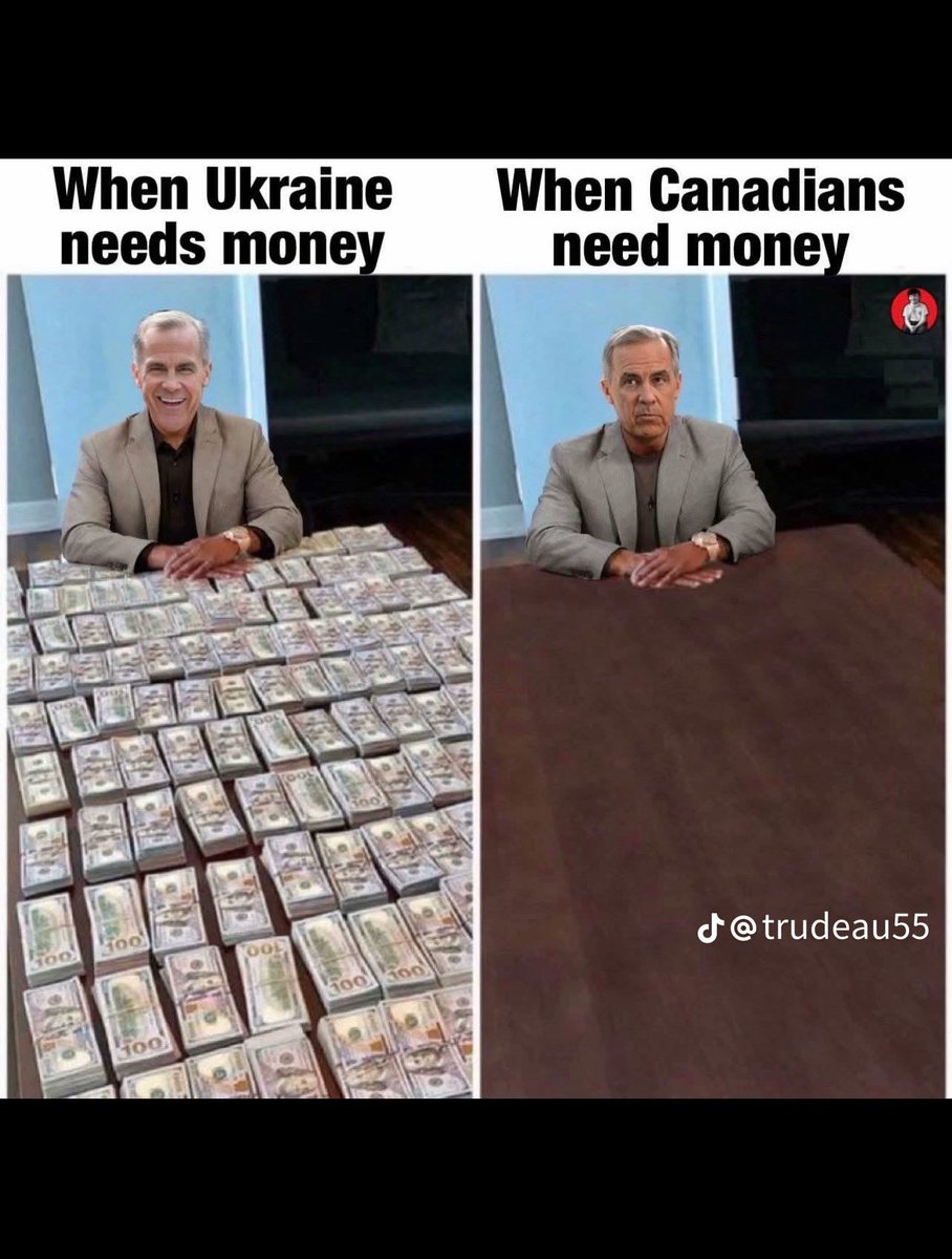 DefazioIvano's tweet photo. When Ukraine needs money

Vs

When Canadians need money https://t.co/jB19mrFP38