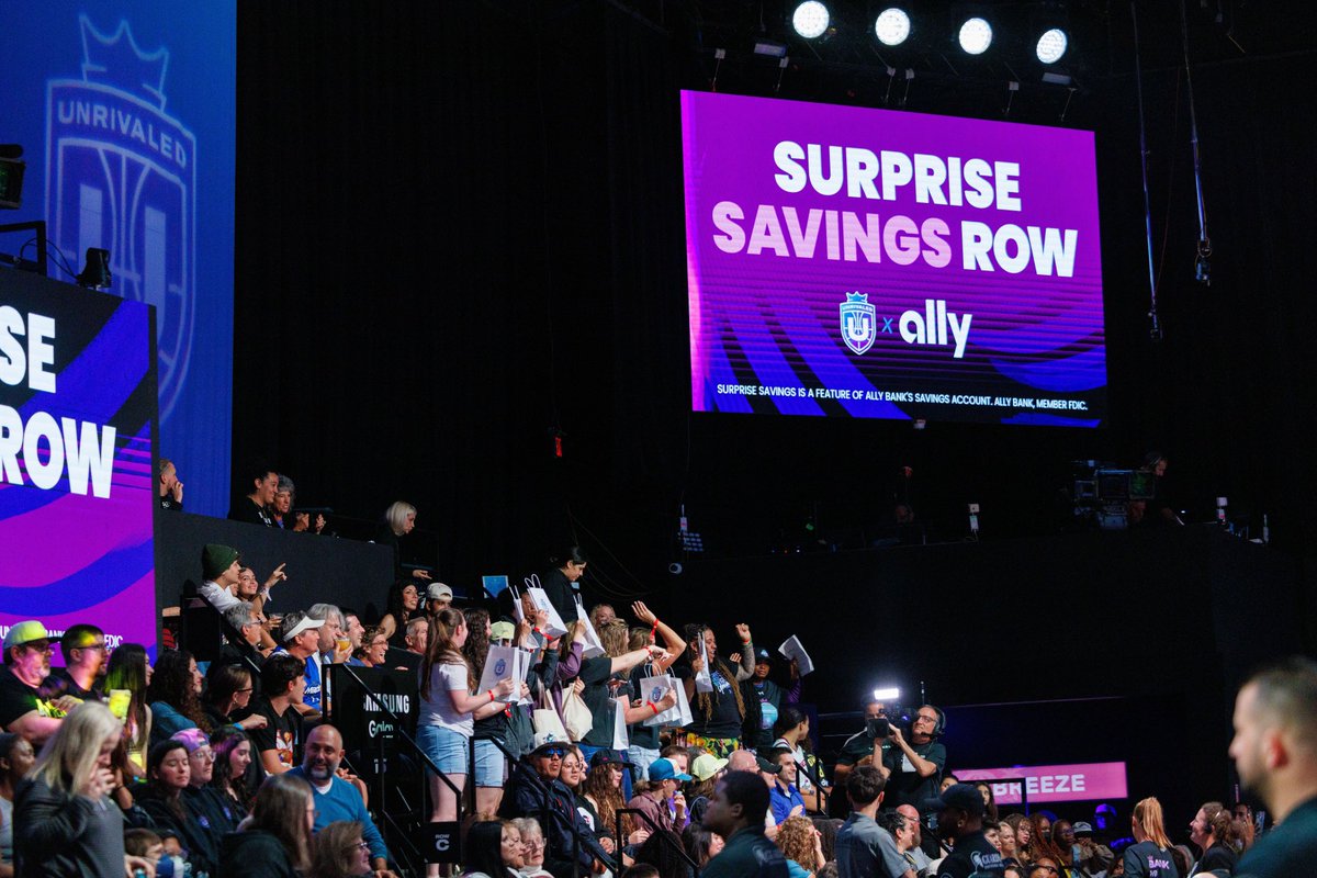 Unrivaledwbb's tweet photo. Ally Fan Appreciation Night was definitely one to be remembered! Our founding partner + the best fans in the world 💜 https://t.co/xAtHqSe6g0