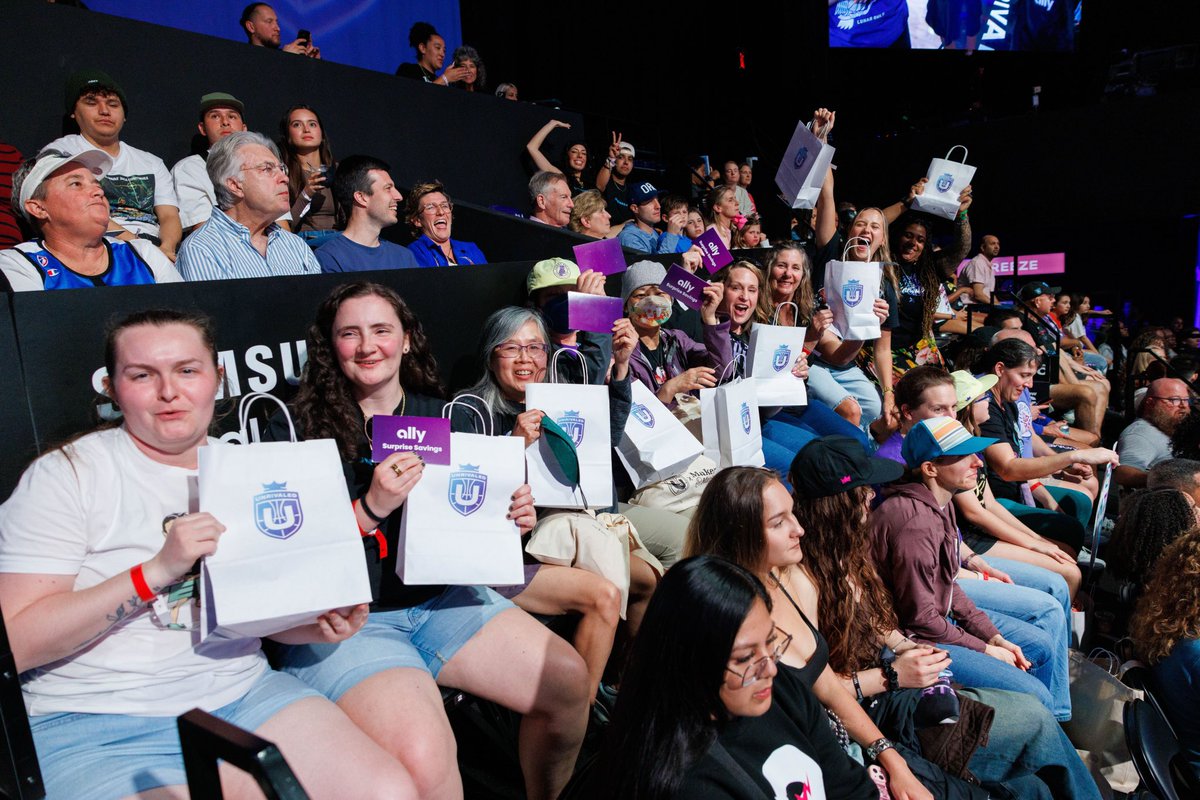 Unrivaledwbb's tweet photo. Ally Fan Appreciation Night was definitely one to be remembered! Our founding partner + the best fans in the world 💜 https://t.co/xAtHqSe6g0