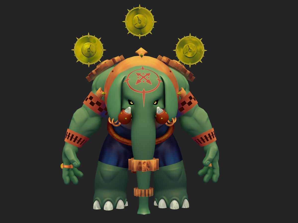A new update of this guy, just a few details to finish the texturing.

#stylized #HandPainted #texturing #SeaOfStars