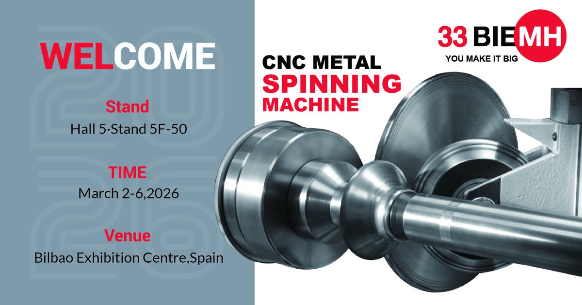 Hoston_ind's tweet image. HOSTON is heading to BIEMH 2026 in Spain! 🇪🇸

Join us at Hall 5, Stand 5F-50
📅 March 2–6, 2026 | Bilbao
Live demos • Precision metal spinning • Technical solutions
Let’s shape what’s next together.
👇
#BIEMH2026 #MetalSpinning #HOSTON #Bilbao #Manufacturing #Engineering