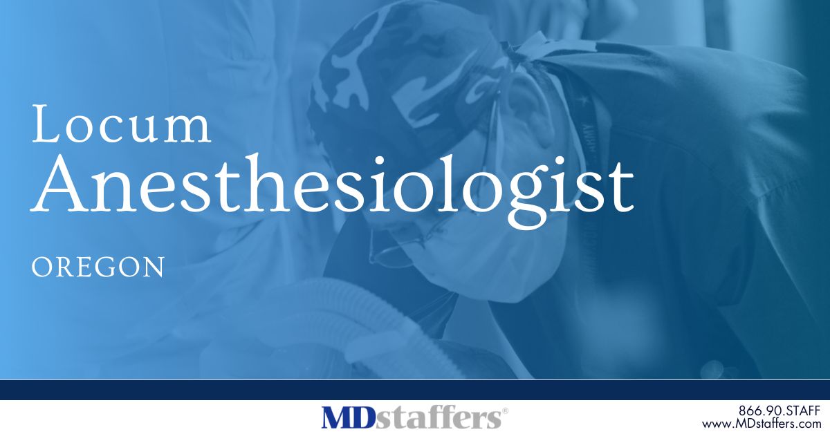 Locum Anesthesiologist needed in OR. Top‑tier pay, full malpractice coverage, &amp; the chance to work with a collaborative group. If you want to step into a role that values your expertise, this is the opportunity you’ve been waiting for. 866-907-8233 / info@MDstaffers.com