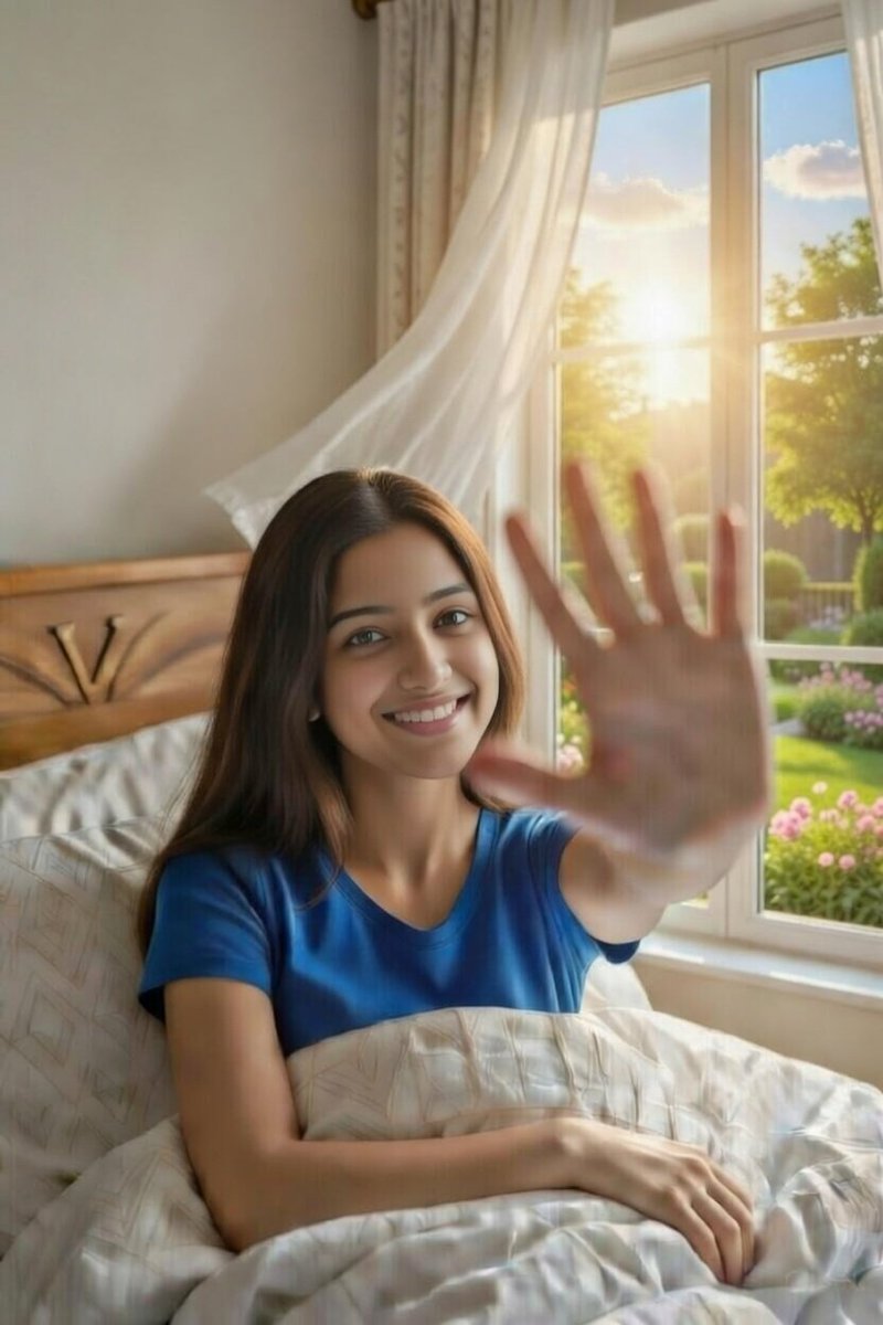 Smile first, everything else later. Morning hi 💛✨