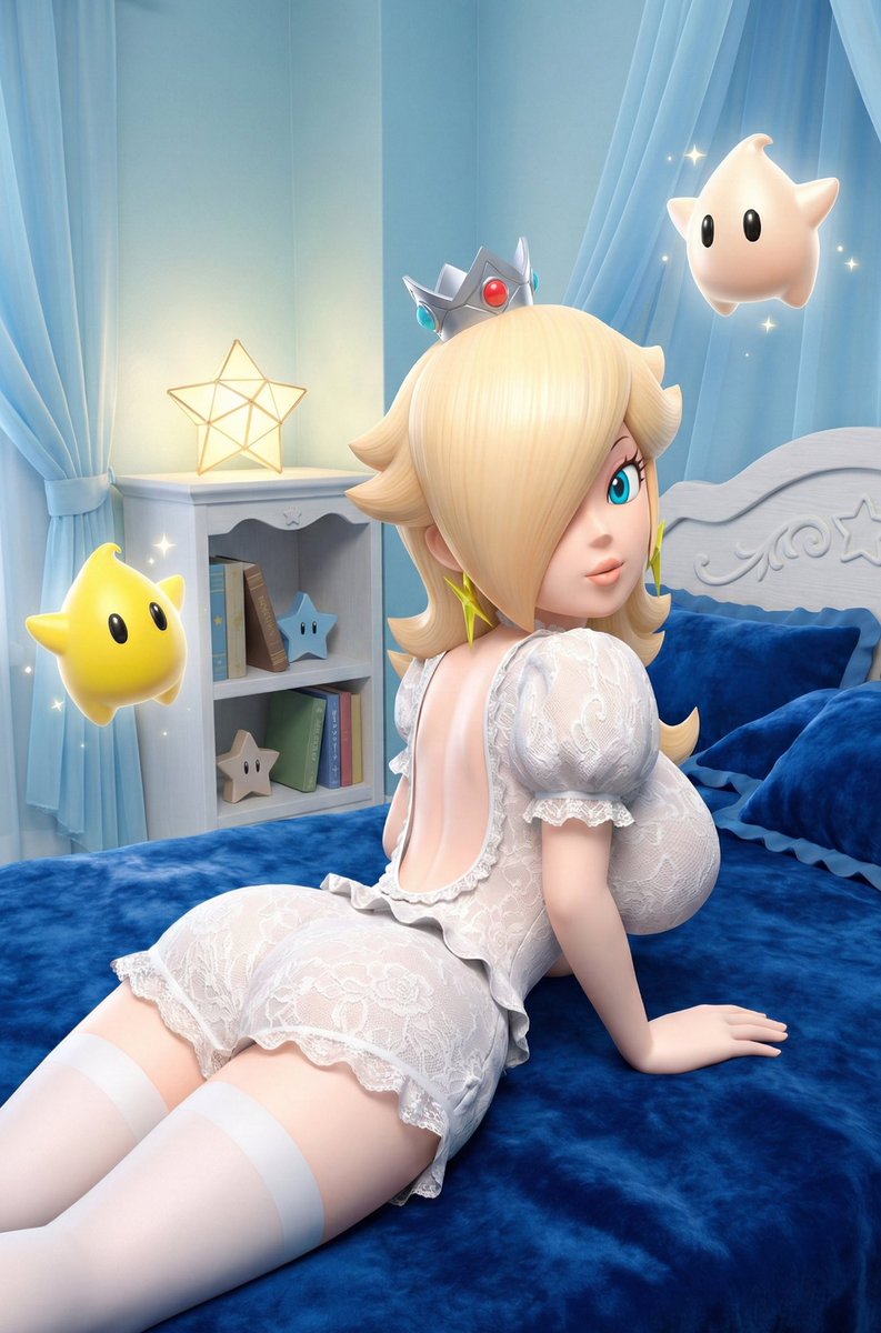 Princess Rosalina version. She is relaxing in her bedroom during the deleted scene of the super Mario Galaxy movie