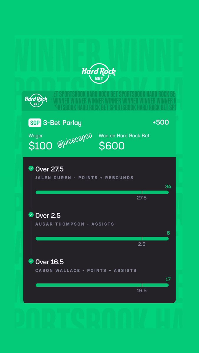$100 to $600 3rd Quarter Hit Again! ✅

$25 Giveaway Ready for a lucky follower!  🍀

Tag 3 fwenz + rt ♥️

Jalen Duren Ausar Thompson Cason Wallace