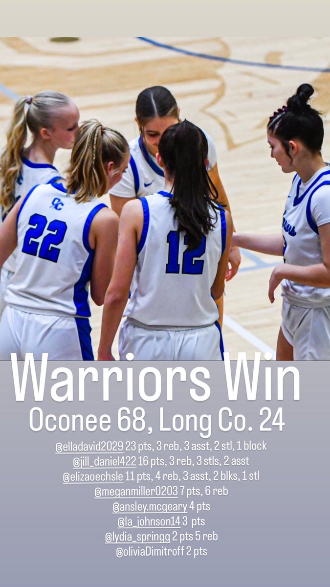 OCHS Lady Warriors Basketball tweet media