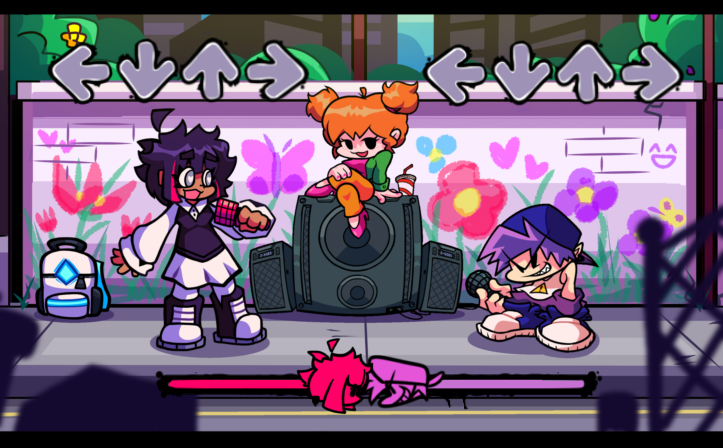 Ema15TheArtist's tweet photo. New mod remix update with a beautiful art style, new artwork recreating that style (or well, that styles lol)

Vs D-sides Redux: QT Rewired
(Design by @gdLevelTwelve )

@DastardlyDeacon 
@AGATE043 

#fnfdsides #Dsidesredux #fnfqt #fnfqtrewired https://t.co/c5SVlbHVwF