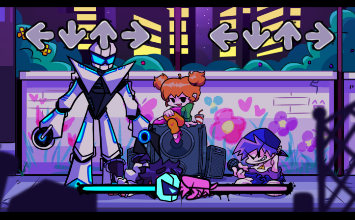 Ema15TheArtist's tweet photo. New mod remix update with a beautiful art style, new artwork recreating that style (or well, that styles lol)

Vs D-sides Redux: QT Rewired
(Design by @gdLevelTwelve )

@DastardlyDeacon 
@AGATE043 

#fnfdsides #Dsidesredux #fnfqt #fnfqtrewired https://t.co/c5SVlbHVwF