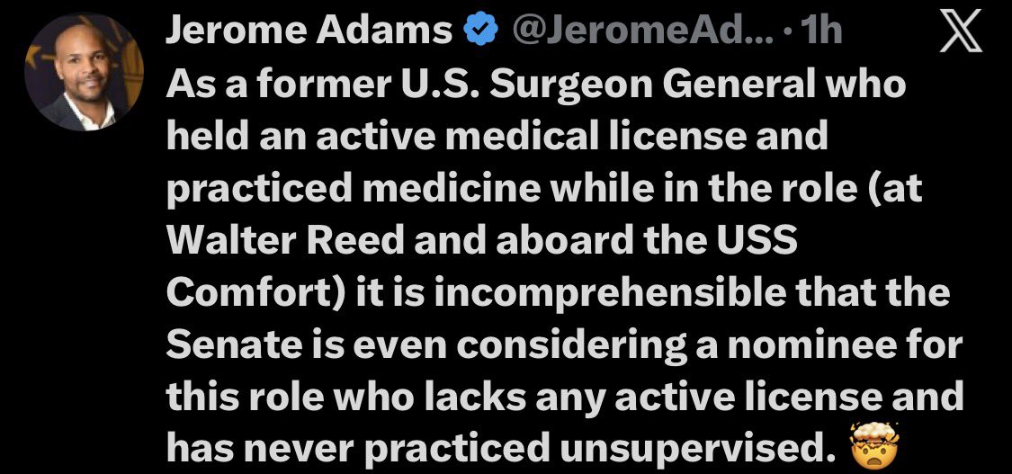 RpsAgainstTrump's tweet image. Trump’s first-term Surgeon General 👇