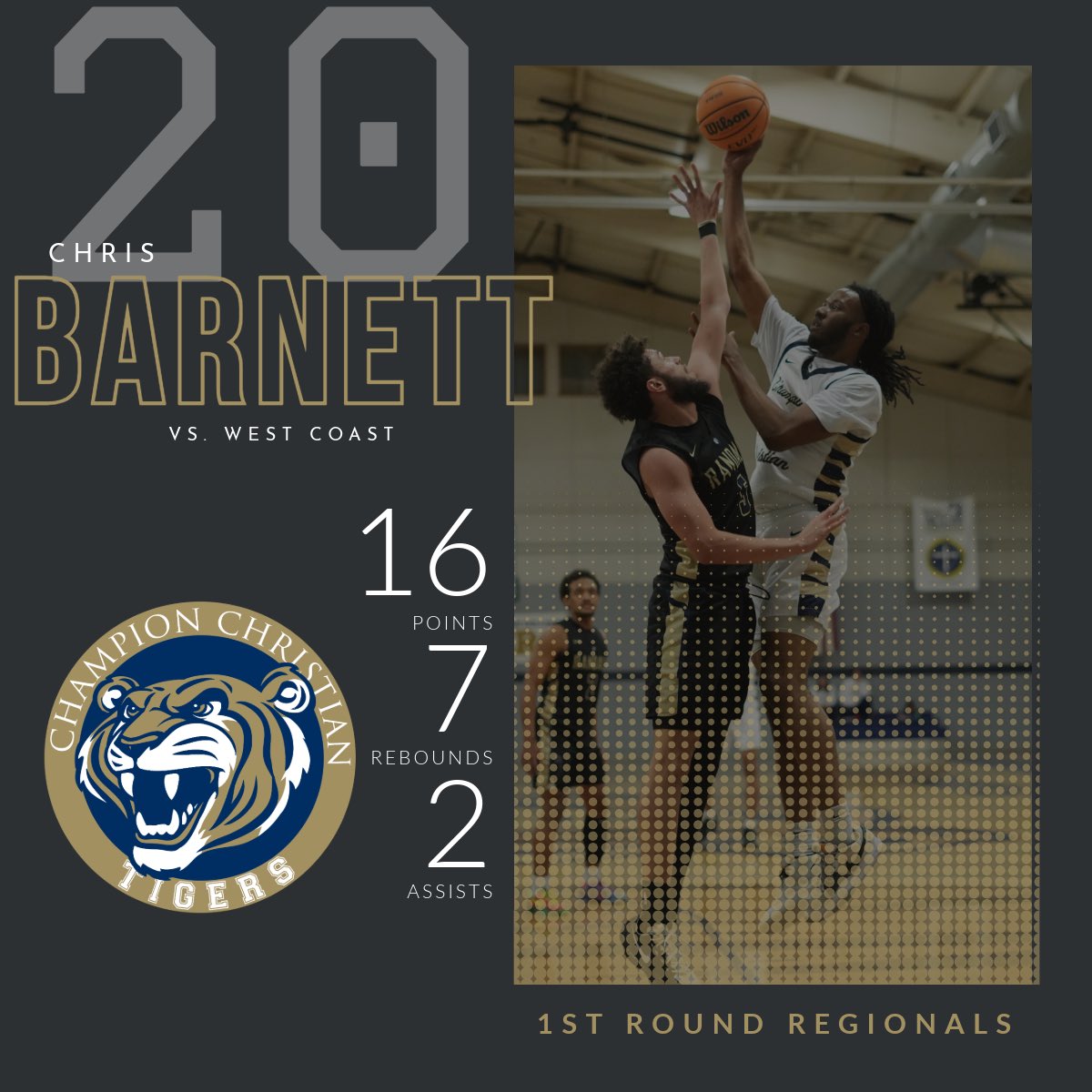ChampionMBB's tweet photo. TIGERS ADVANCE TO THE SEMI FINALS OF THE SW REGIONAL TOURNAMENT! 🙌 Champion fought through a poor shooting night with exceptional defense to get their 6th win in the last 7 games! The Tigers will face #1 seeded Arlington for a chance to repeat as champions. #allin https://t.co/xthAl0FKma