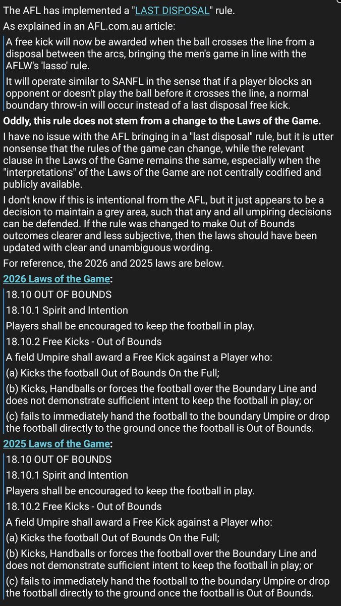 AFL Laws of the Game (@AFL_LOTG) / Posts / X