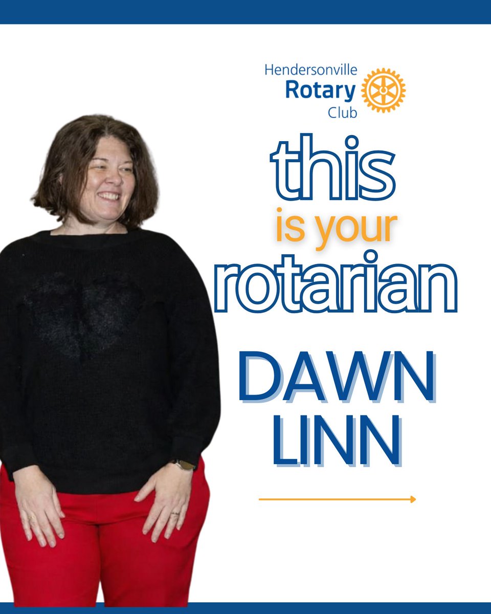 RotaryClubTN's tweet image. This Is Your Rotarian: Dawn Linn 💙
Grateful for the service and heart she brings to our Rotary family! #HendersonvilleRotary #RotaryFamily #ServiceAboveSelf