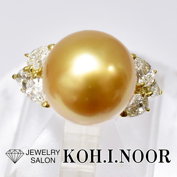 本日の商品「南洋パール 13.3mm ダイヤモンド 0.90ct 18金イエロー
