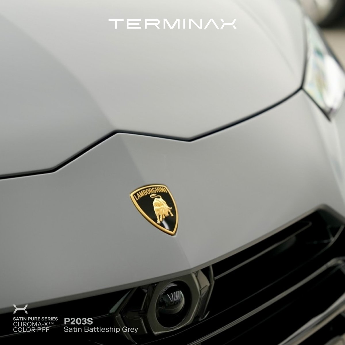 Terminax_USA's tweet photo. This isn’t grey. It’s controlled aggression.
P203S SATIN BATTLESHIP GREY turns a Lamborghini into something colder.
Less reflection. More authority.

#PPF #PPFInstallation #PPFProtection #PaintProtection #PaintProtectionFilm #ProtectWhatYouLove #PPF #TERMINAX https://t.co/QPHwSWsQ89