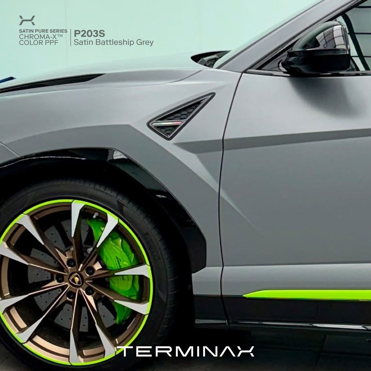 Terminax_USA's tweet photo. This isn’t grey. It’s controlled aggression.
P203S SATIN BATTLESHIP GREY turns a Lamborghini into something colder.
Less reflection. More authority.

#PPF #PPFInstallation #PPFProtection #PaintProtection #PaintProtectionFilm #ProtectWhatYouLove #PPF #TERMINAX https://t.co/QPHwSWsQ89