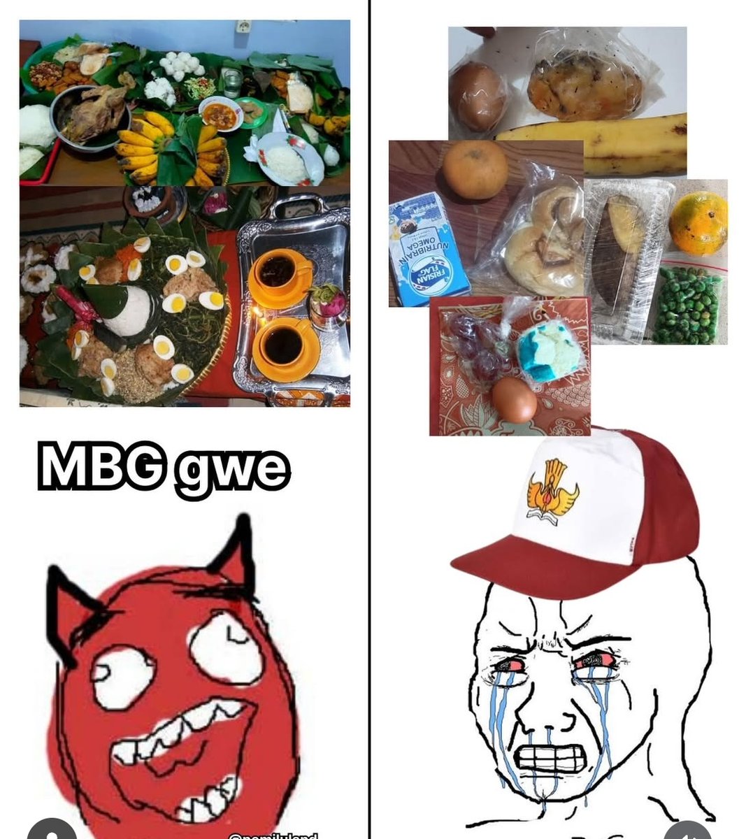 Ternyata MBG untuk setan lebih mewah daripada MBG untuk anak sekolah 😂😂